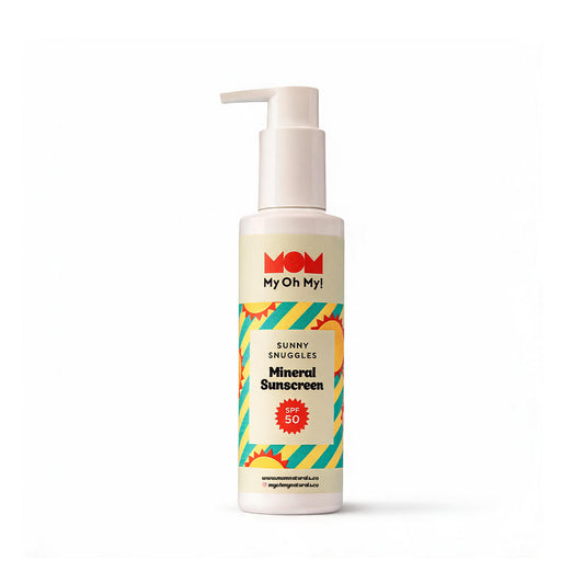 Sunny Snuggles - For Baby & Kids Kolay Uygulanabilir Çok Yüksek Korumalı Non-Nano Mineral Filtreli UVA/UVB SPF50+ Bitkisel Doğal Vegan Güneş Losyonu