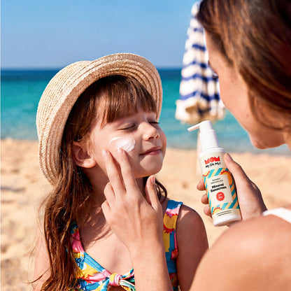 Sunny Snuggles - For Baby & Kids Kolay Uygulanabilir Çok Yüksek Korumalı Nan-Nano Mineral Filtreli UVA/UVB SPF50+ Bitkisel Doğal Vegan Güneş Losyonu