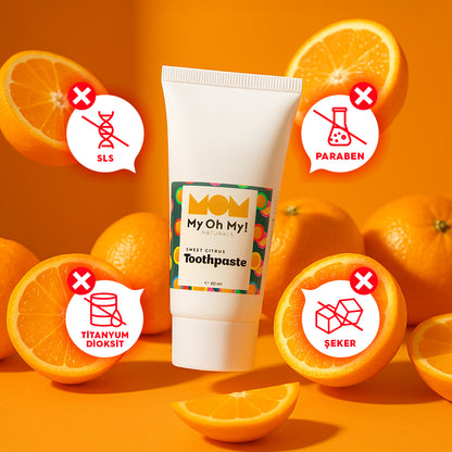 Sweet Citrus | Organik Tatlı Portakal Uçucu Yağlı Florürlü Çocuk Diş Macunu